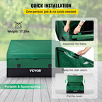 vevor outdoor storage box, 230 gallon waterproof pe, package contents