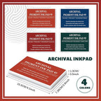 MotiMind 4 Pcs Archival Pigment Waterproof Ink Pad - Image 2