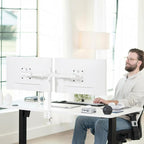 VIVO Dual Monitor Desk Mount, Heavy Duty Fully Adjustable Steel Stand, Holds 2 - Image 2