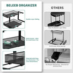 Beleeb Under Sink Organizer, Extra-Wide Upgrade, Height Adjustable Organization - Image 5