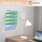 Kuntine.B Wall File Organizer Office Hanging Magazine Holder Wall File Organizer - Image 7