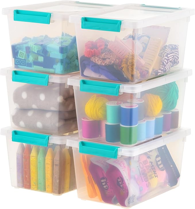 IRIS USA 4 Qt. Plastic Storage Bins Containers by IRISUSA