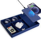 Valet Tray, Built in Wireless Charging Pad, Nightstand Organizer, Bedside by wirelessfuturecharger