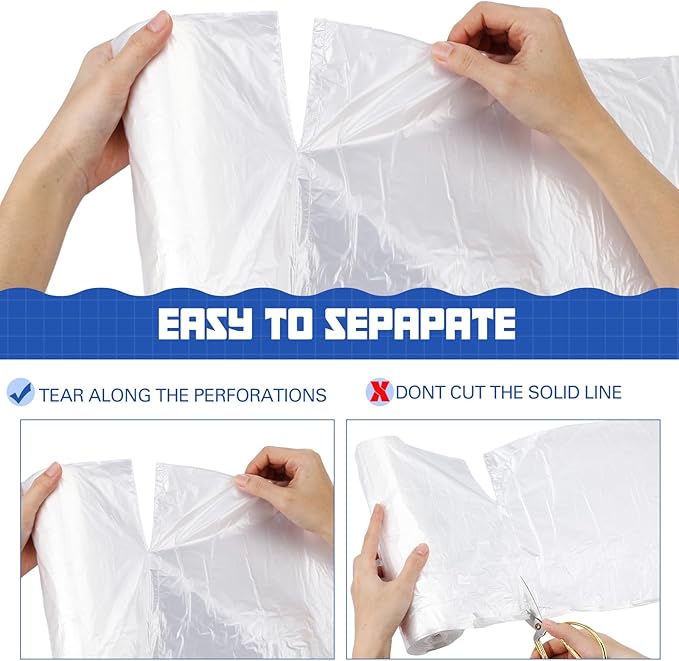Baderke 40 Pcs Shredder Bags 15 Gallon Paper Shred Waste Bags 26'' x 30'' White - Image 5