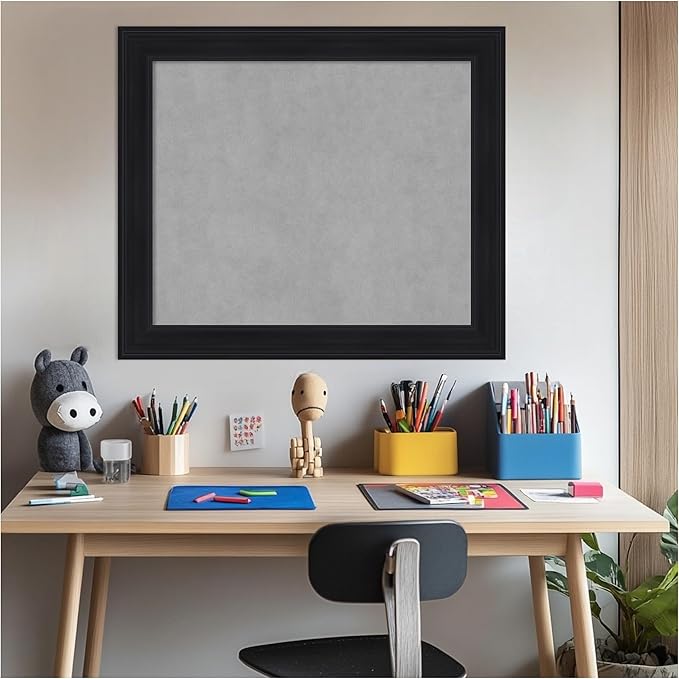 Amanti Art Black Framed Magnetic Board 25x29 Medium Vision Board - Image 6