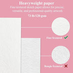 Cute Sketchbook Pink, 100 Sheets Girl Sketchbook 73lb/120gsm Drawing Paper - Image 3