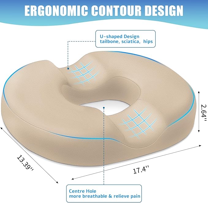BlissTrends Donut Pillow Seat Cushion, Donut Chair Cushions - Image 2