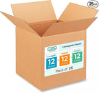 Medium Shipping & Moving Boxes 12"L x 12"W x 12"H by IDLPackaging