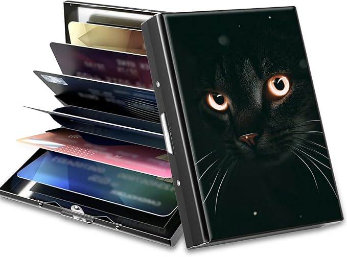 BWEGRHE Slim Credit Card Holder, Aluminum Minimalist Hard Case Pocket-Sized by BWEGRHE