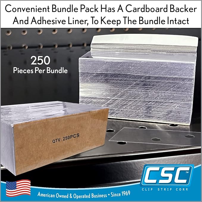 Clip Strip Corp. Price/Data Channel Label Holder Chips, 3.5" L x 1.25" H - Image 5