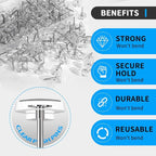 150 PCS Clear Push Pins Tacks Count in Reusable Box - Image 2