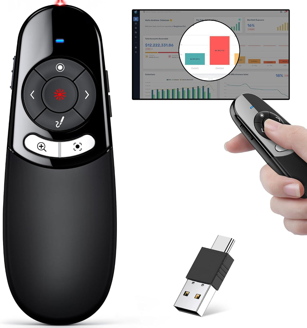 2 in 1 Type C USB Presentation Clicker
