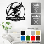 Personalized Softball Metal Sign Custom Player Name Sign Girls Room Decor - Image 4