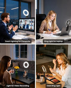 Evershop Ring Light for Laptop Desk Clip On, Small Computer Video Conference - Image 6
