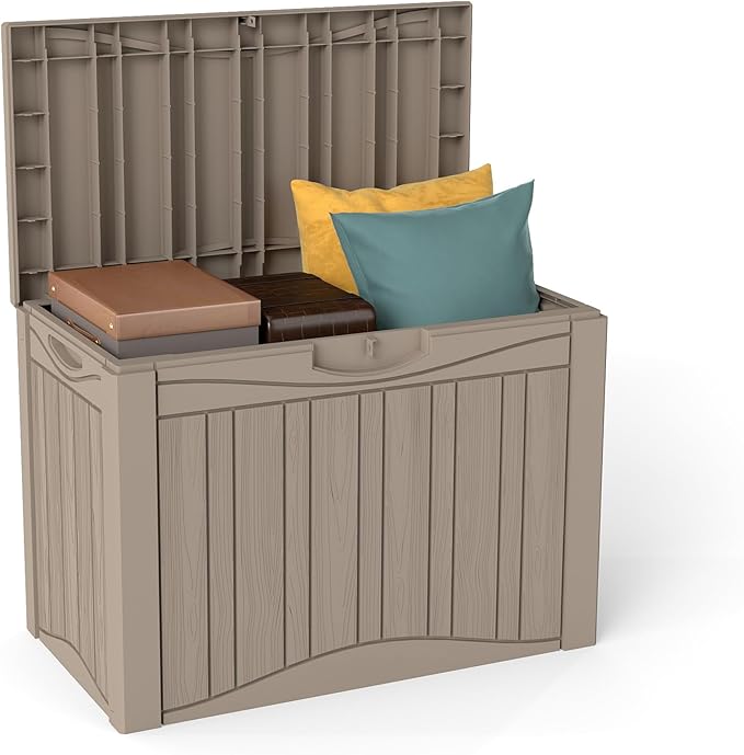 Yardgrace 50 Gallon Deck Box Plus, Outdoor Storage Box Lockable, Waterproof by Unknown