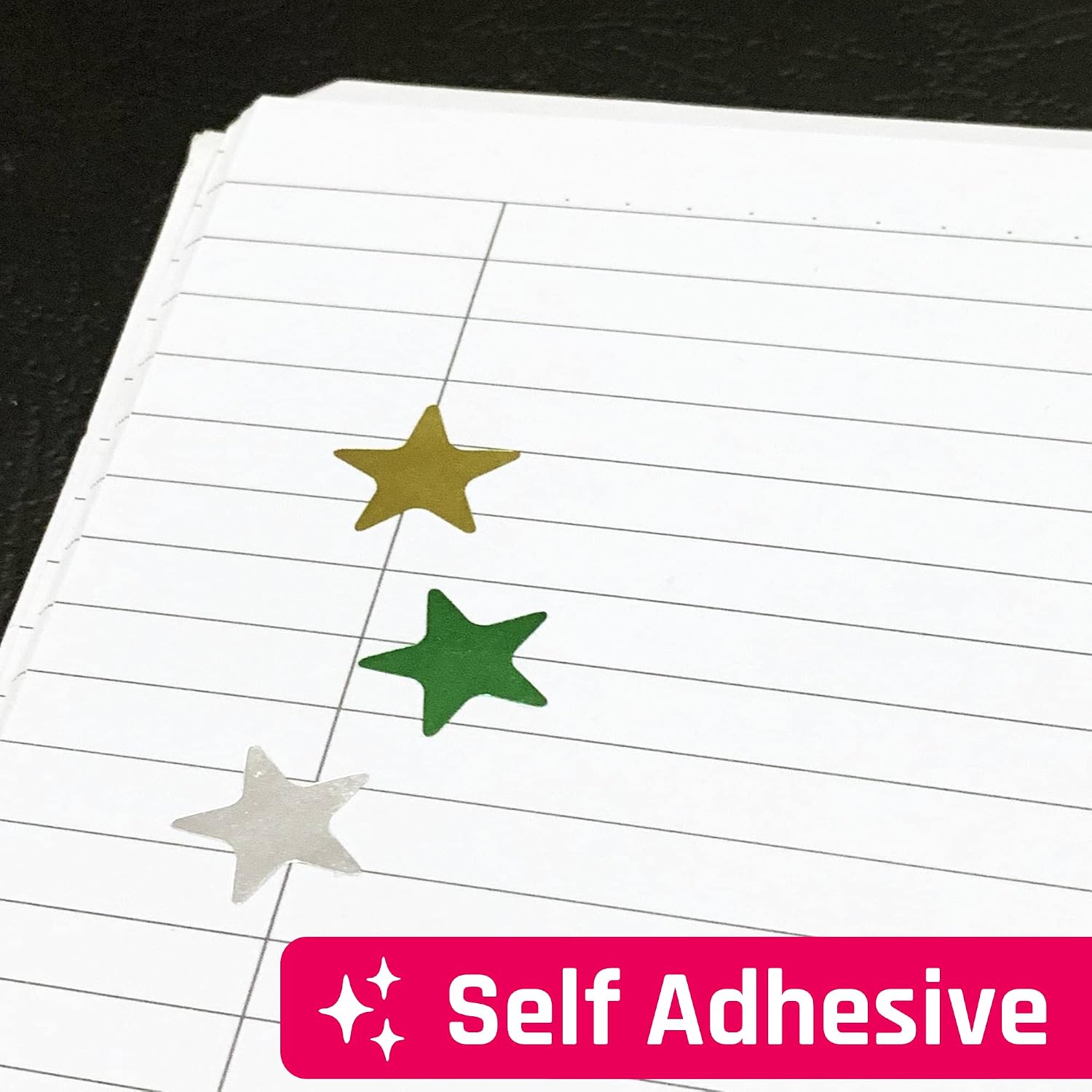8 Colors, 4000 Pack, Foil Star Metallic Stickers, 0.6" Diameter
