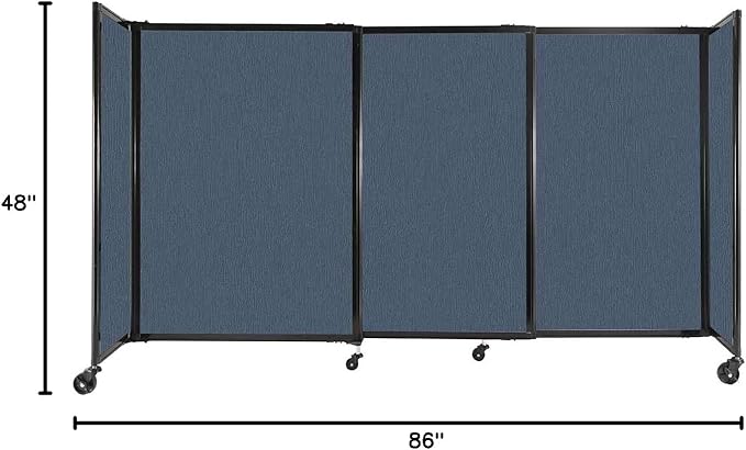 Versare Straightwall Sliding Portable Wall Partition | Freestanding Office - Image 7