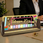 Desk Name Plate Personalized Custom Light Up Acrylic Plaque by YAEILOV