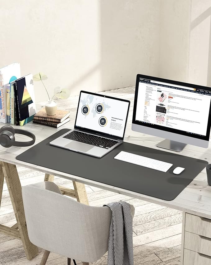 YSAGi Non-Slip Leather Desk Pad L Size, Waterproof Laptop Computer Desk - Image 6