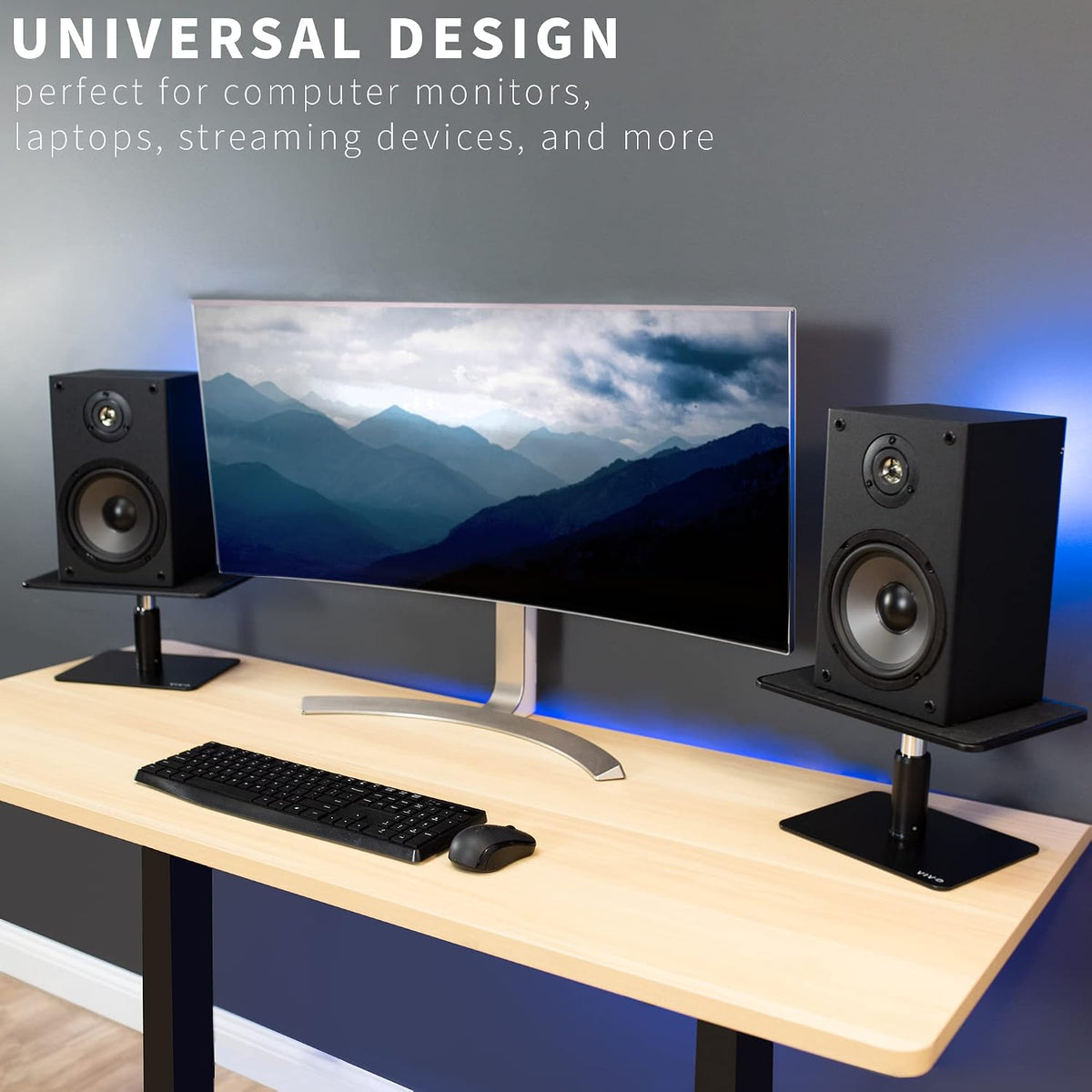 VIVO Universal Height Adjustable Ergonomic Computer Monitor and Laptop Riser ...
