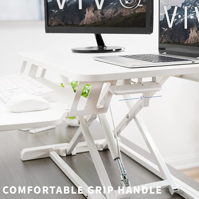 VIVO 32 inch Desk Converter, K Series, Height Adjustable Sit to Stand Riser - Image 7