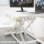 VIVO 32 inch Desk Converter, K Series, Height Adjustable Sit to Stand Riser - Image 7
