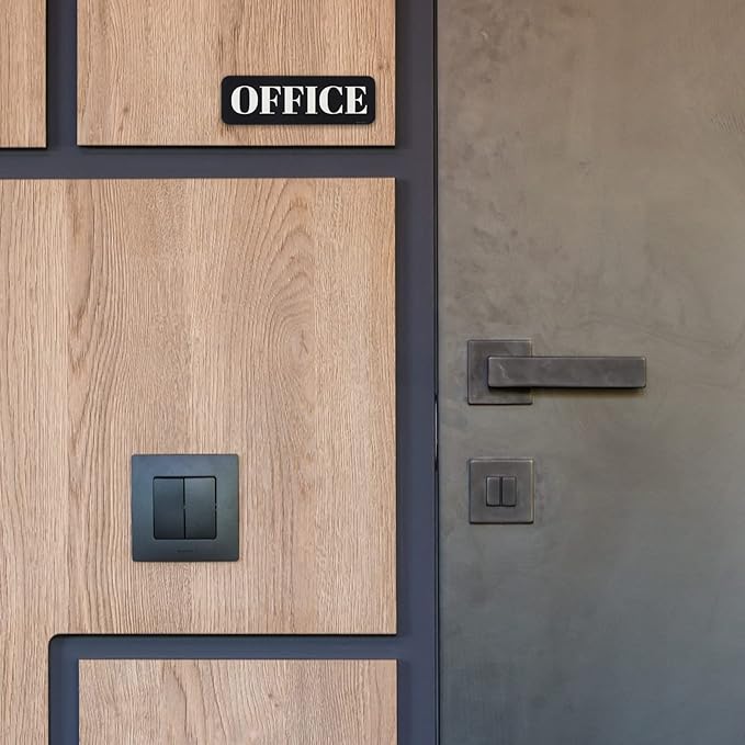 PATIKIL Office Sign, Acrylic 6"x2" Self Adhesive Door Sign Sticker Waterproof - Image 6