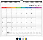 PAPERAGE 2027 Calendar, 12 Months (January 2027 - December 2027), Small (9 in x 11 in), Minimalist Wall and Desk Calendar with Monthly Views, Yearly Plans & Notes Section – Rainbow