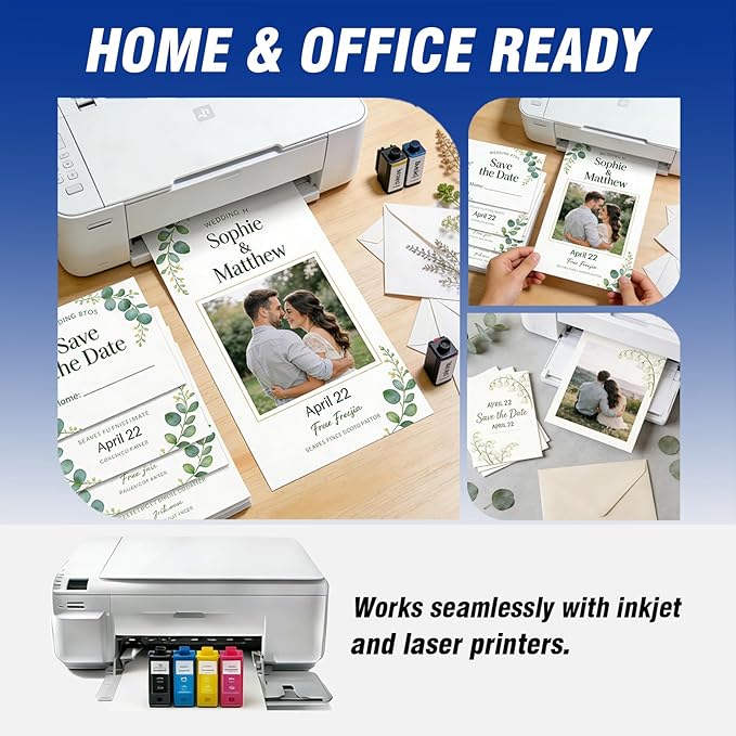 Veritas White Cardstock 8.5 x 11”, 110LB/199GSM Heavyweight Card Stock - Image 6