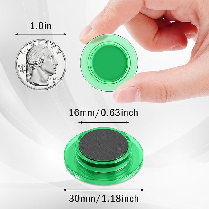 VNDUEEY 45 Pcs Whiteboard Magnets, Round Fridge Magnets, Dry Board Magnet Decor - Image 5