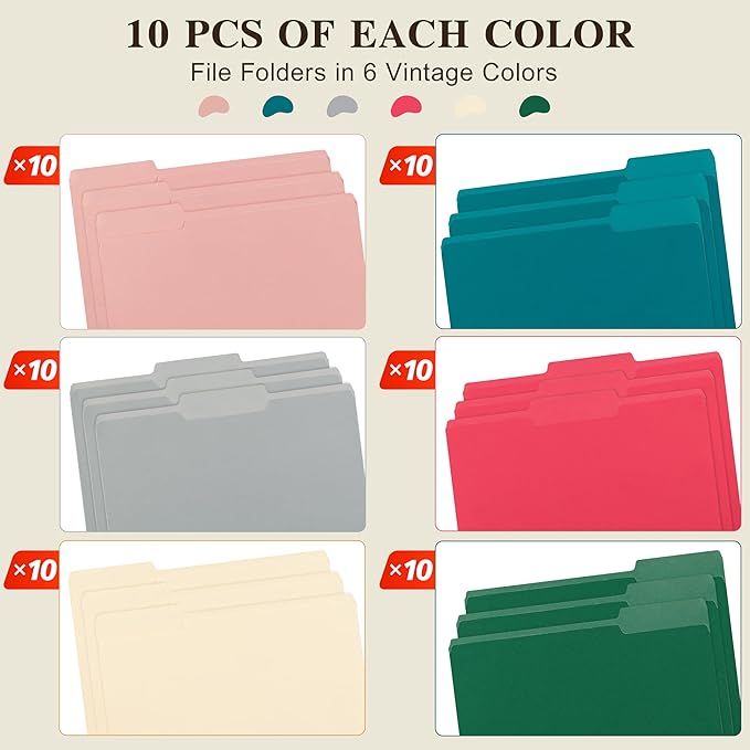 Color File Folders, 1/3-Cut Tabs, Letter Size - Image 4