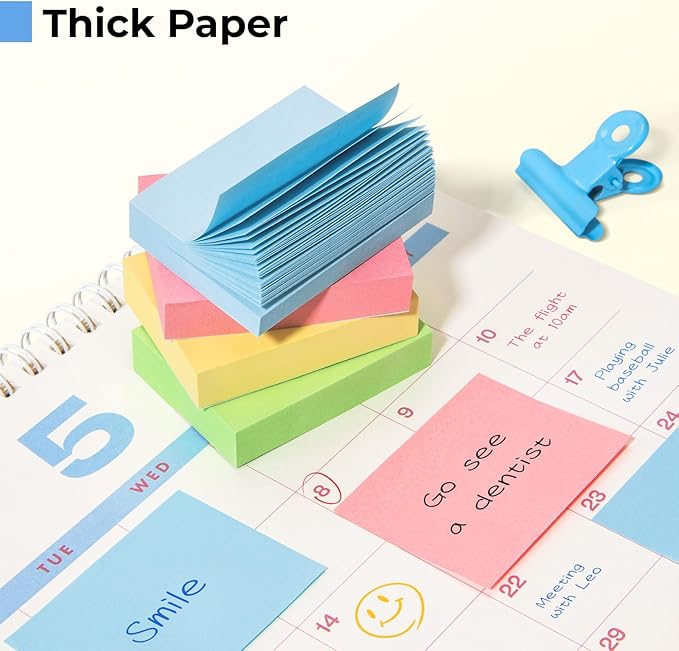 Umikk 50 Pack Sticky Notes 1.5x2 in, 5000 Sheets Small Self-Stick Note - Image 5