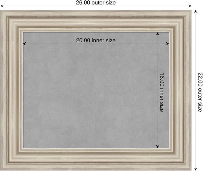 Amanti Art Silver Framed Magnetic Board 22x26 Small Vision Board - Image 2