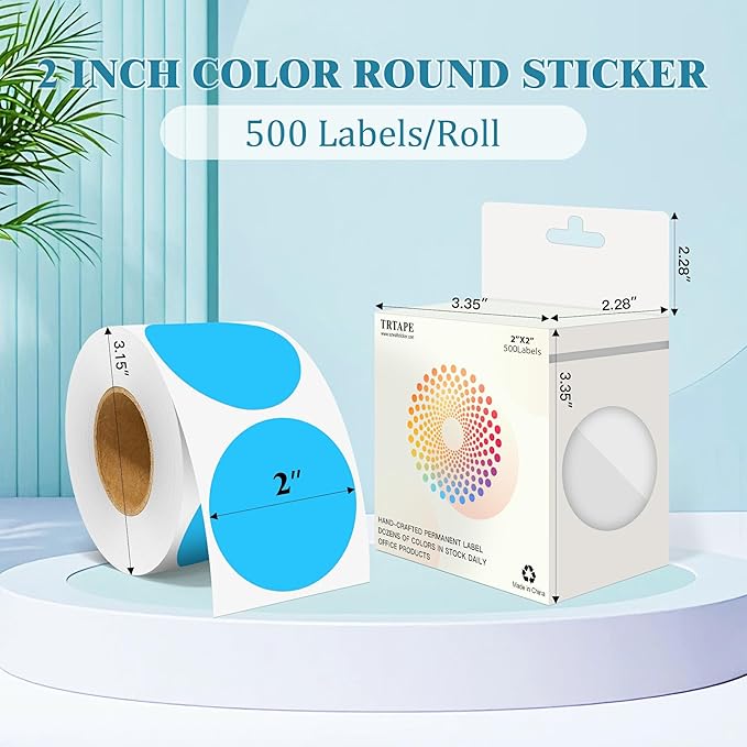 2 Inch Round Color Coding Labels - Image 2