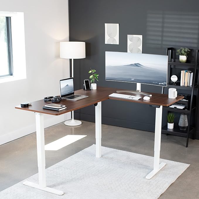 VIVO Electric Corner 63 x 55 inch L-Shaped Standing Desk, Memory Height - Image 8