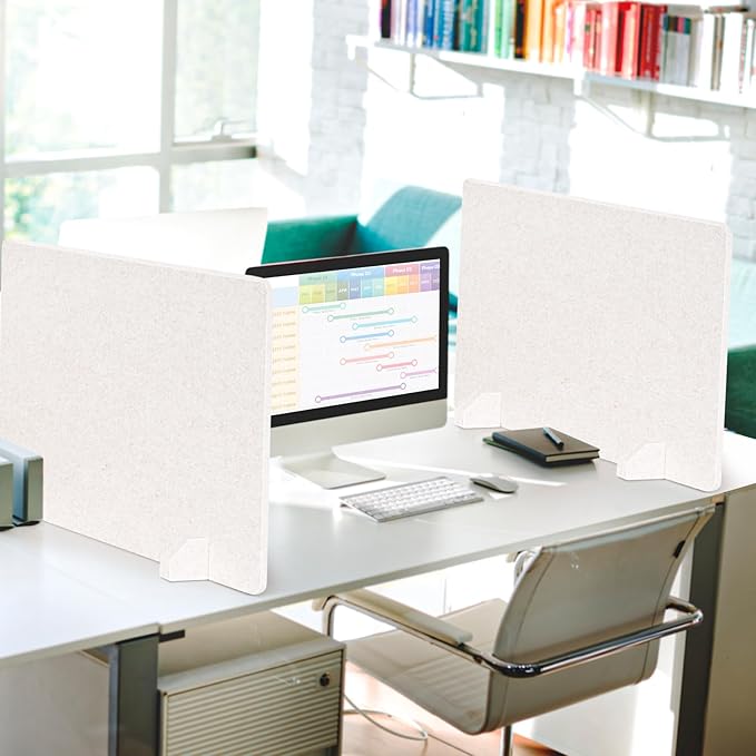 AMUSIGHT 2 Pack Acoustic Desk Dividers - Image 5