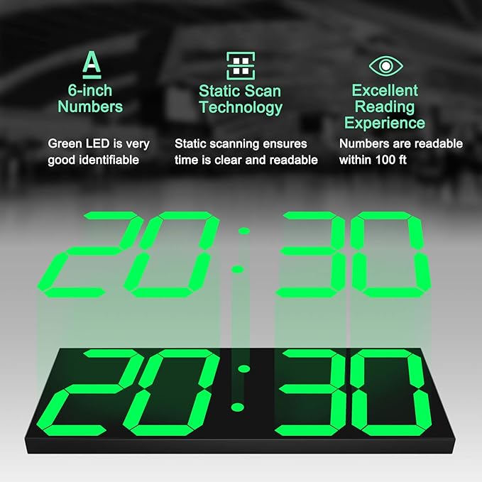 LED Large Digital Wall Clock, Oversize Wall Clock - Image 5