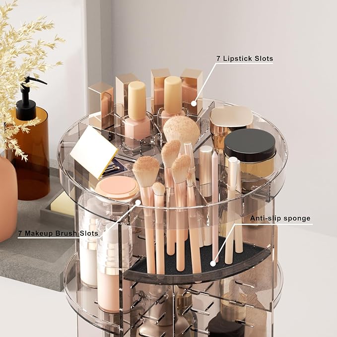 360 Rotating Makeup Organizer - Image 2