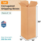 Tall Moving & Shipping Boxes 12 x 12 x 36 inches - Image 2