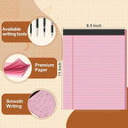 2 Pack Legal Pads 8.5 X11, College Ruled Notebook, 100 Sheets Pink Note Pad - Image 2