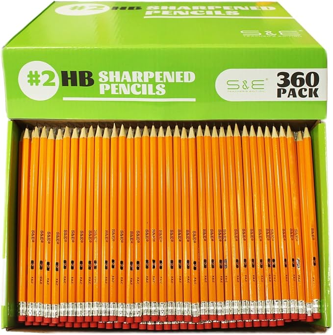 S & E TEACHER'S EDITION 360pcs Pre-sharpened Pencils by SETEACHERSEDITION