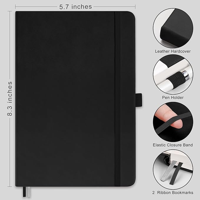 RETTACY Bullet Dotted Journal Notebook, 320 Numbered Pages, A5 Medium Size - Image 2
