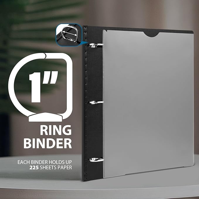 WOT I 12-Pack Telescoping 3 Ring Binder 1 Inch, Expandable Flexible Binder - Image 5