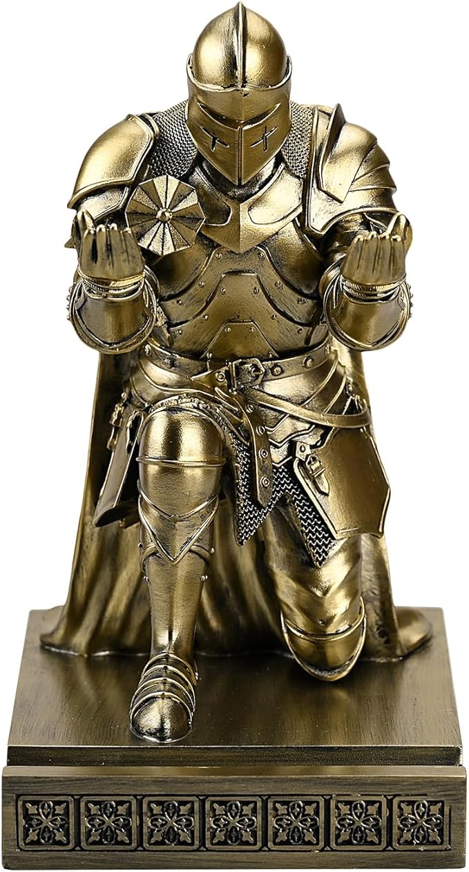 Amoysanli Medieval Armored Warrior Wearing Outerwear, Mobile Phone Stand Knight - Image 4