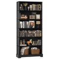 TVU 6-Tier Wooden Bookshelf, 77.2" Tall Farmhouse Style Open Bookcase, 31.5" W by CreateaBetterLife