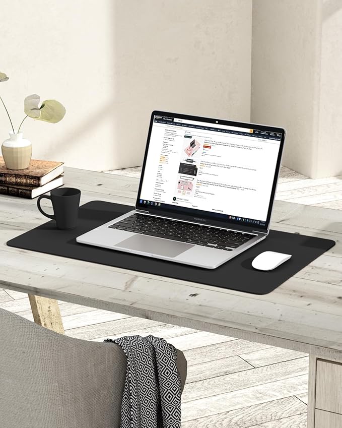 YSAGi Non-Slip Leather Desk Pad, Waterproof Laptop Computer Desk Keyboard Mat - Image 2