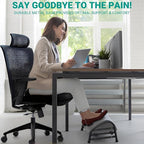 YEASHEIN Adjustable Foot Rest for Under Desk at Work, Velvet Under Desk Footrest - Image 6