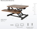 VIVO 26 inch Desk Converter, K Series, Height Adjustable Sit to Stand Riser - Image 3