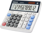 OSALO Desktop Calculator Extra Large Display 12 Digits Big Buttons Solar by OSALOWelcomesYou