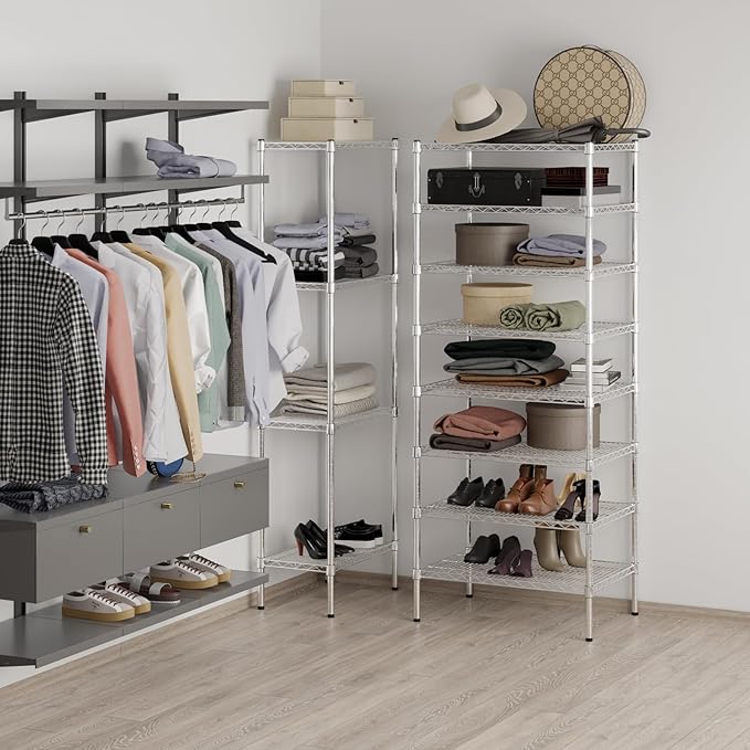 Regal Altair 21" Deep x 30" Wide x 74" Height Wire Shelving Kit | 8-Tier | NSF - Image 5